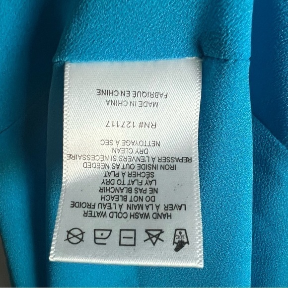 Belle Badgley Mischka Blue Chiffon Dress, New with Tagd - Picture 6 of 8